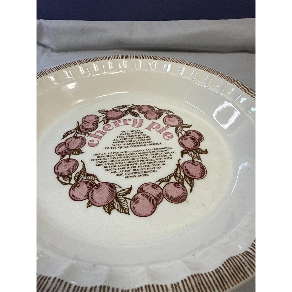 Vintage Royal China by Jeanette USA  Cherry Pie Recipe 11